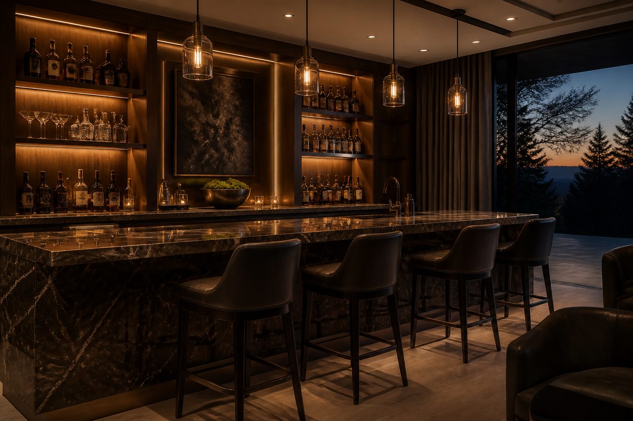 Home bar interior — input still